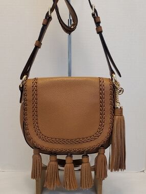 Michael Kors Leather Tassel Crossbody Bag